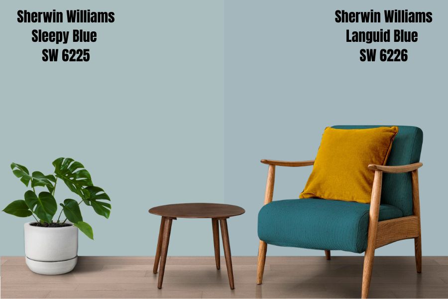 Sherwin Williams Sleepy Blue vs. Languid Blue (SW 6226)