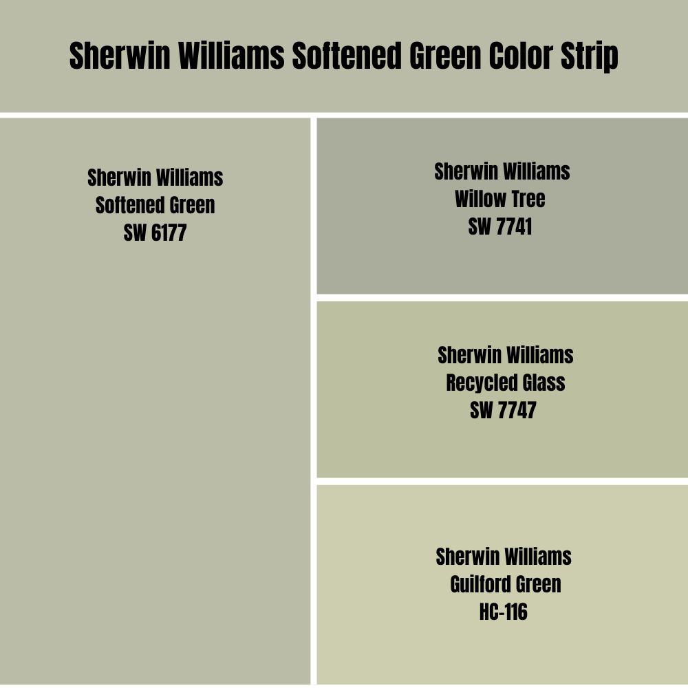 Sherwin Williams Softened Green Color Strip