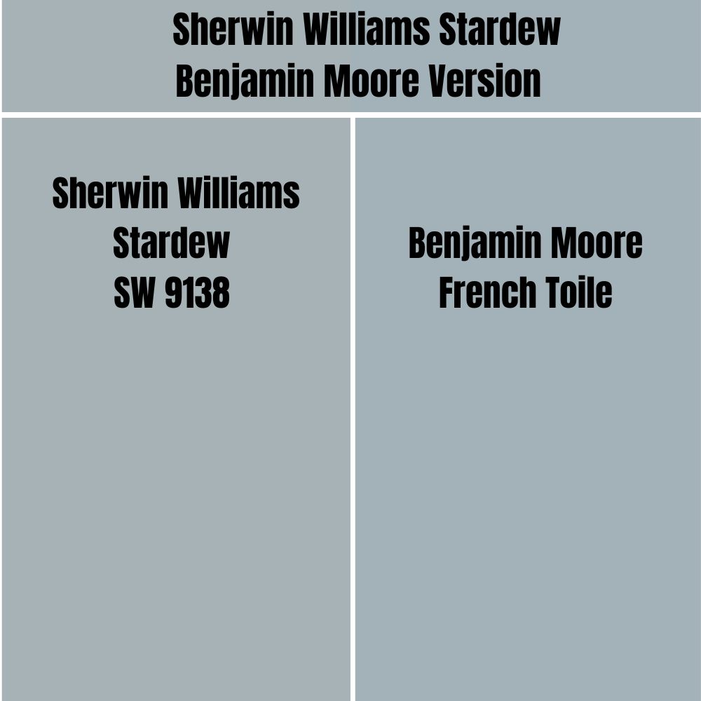 Sherwin Williams Stardew Benjamin Moore Version
