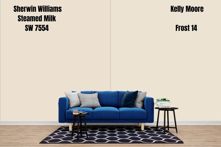 Sherwin Williams Steamed Milk vs. Kelly Moore Frost (14)