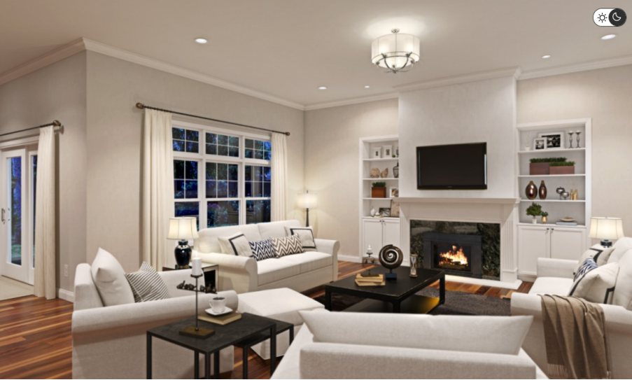 Sherwin Williams Toque White Living Room 3