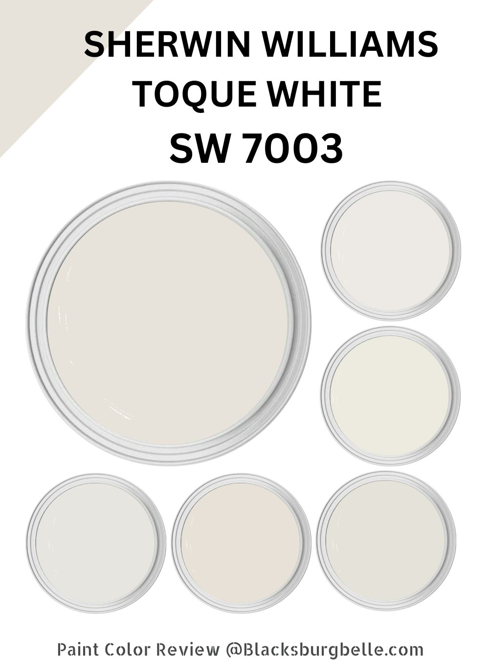 Sherwin Williams Toque White (SW 7003) Paint Color Review & Pics