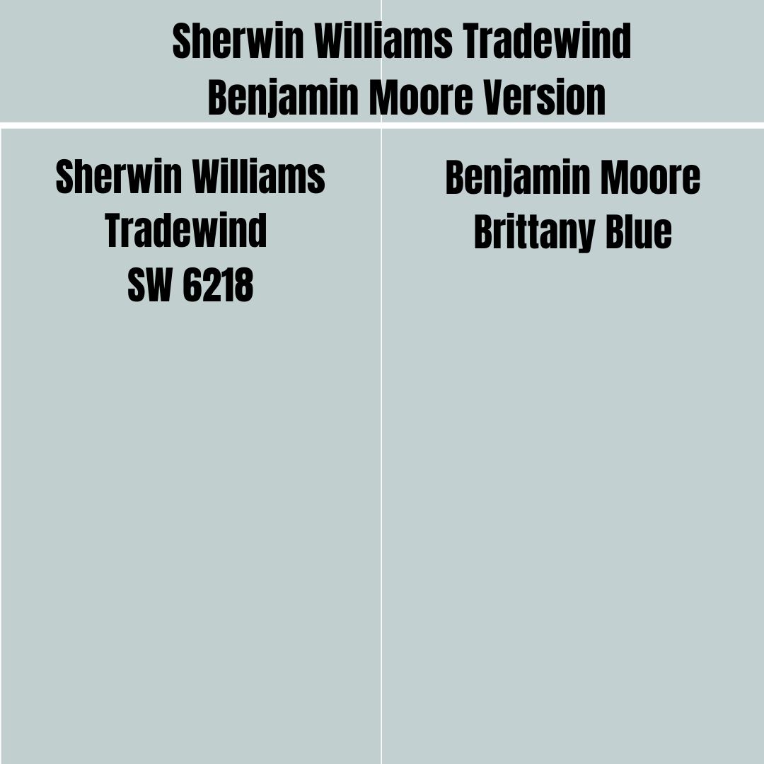 Sherwin Williams Tradewind Benjamin Moore Version