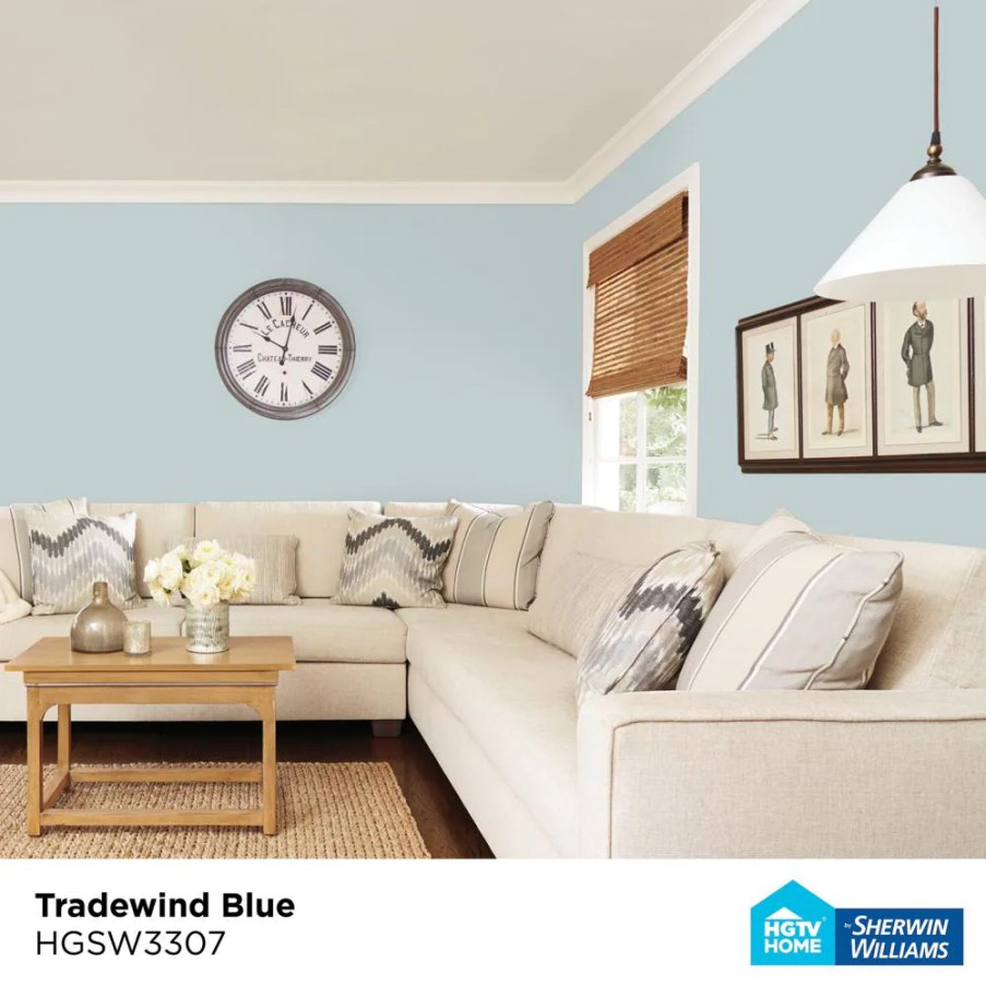 Sherwin Williams Tradewind in Living Room03