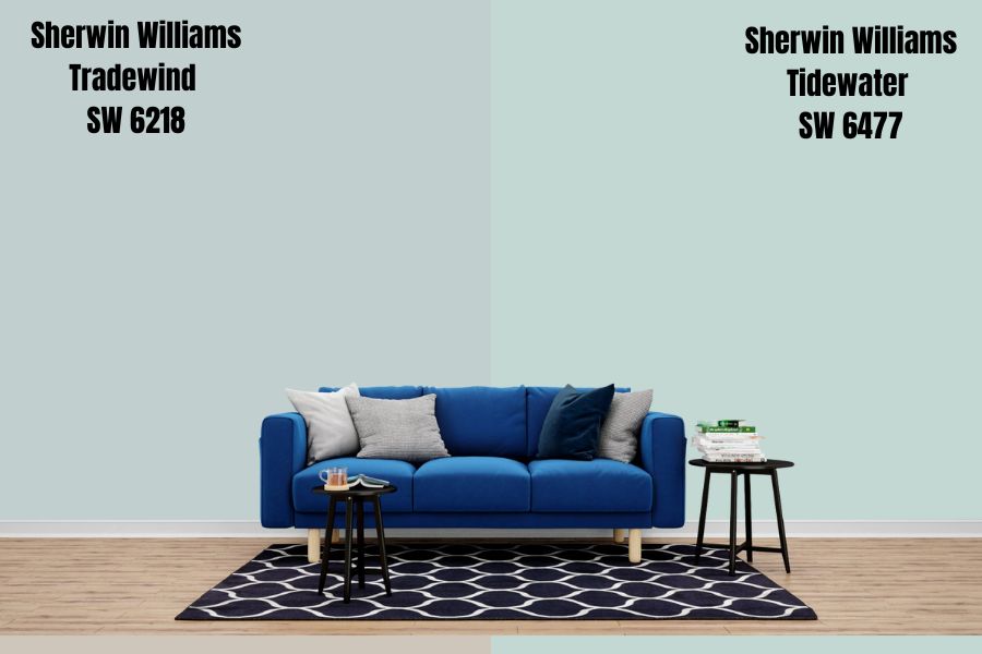 Sherwin Williams Tradewind vs. Tidewater SW 6477