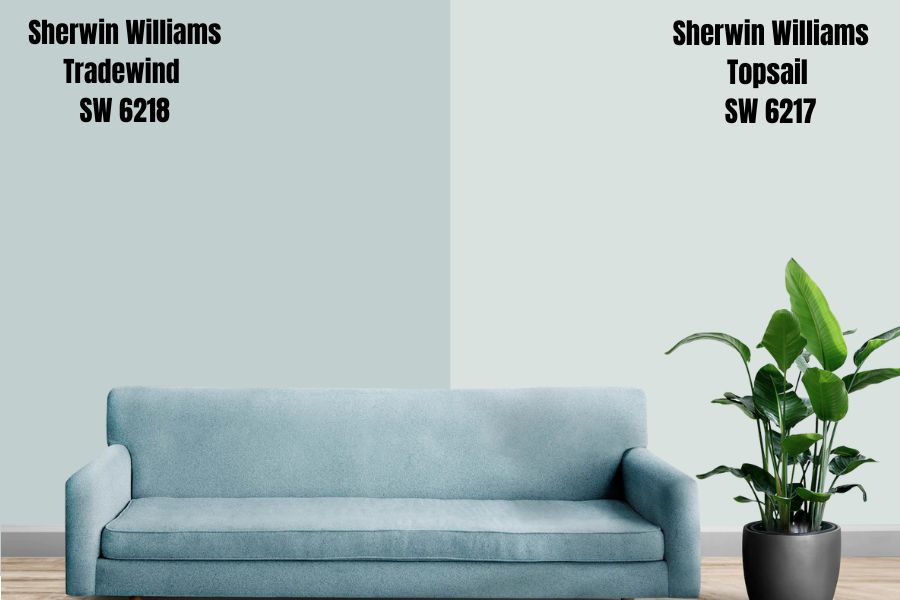 Sherwin Williams Tradewind vs. Topsail SW 6217