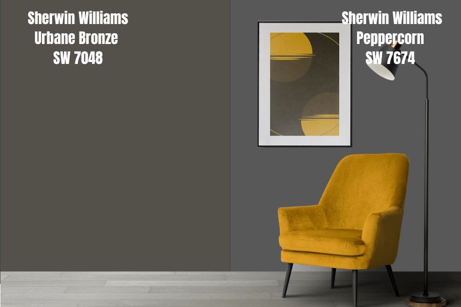 Sherwin Williams Urbane Bronze vs. Peppercorn SW 7674