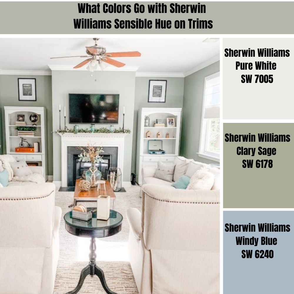 What Colors Go with Sherwin Williams Sensible Hue on Trims