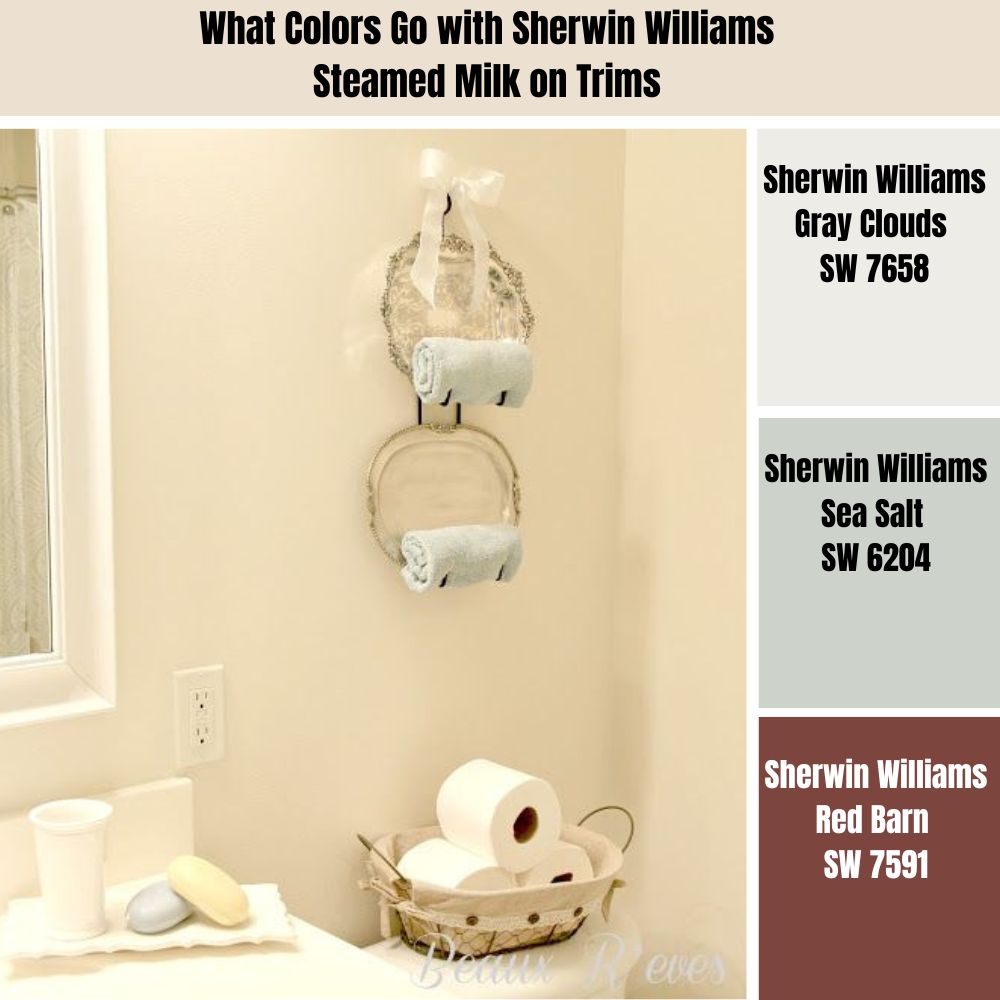 What Colors Go with Sherwin Williams Steamed Milk on Trims