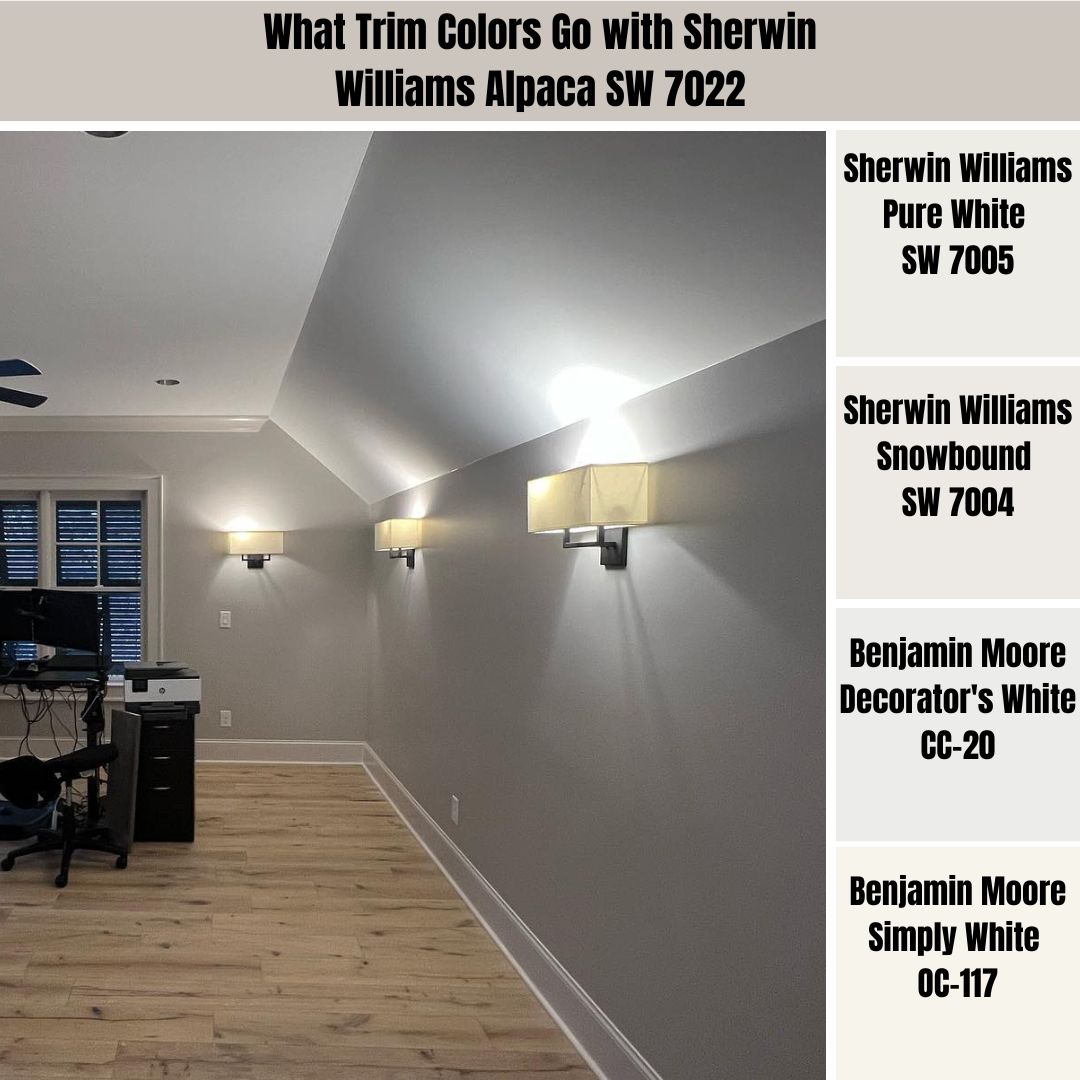 What Trim Colors Go with Sherwin Williams Alpaca SW 7022