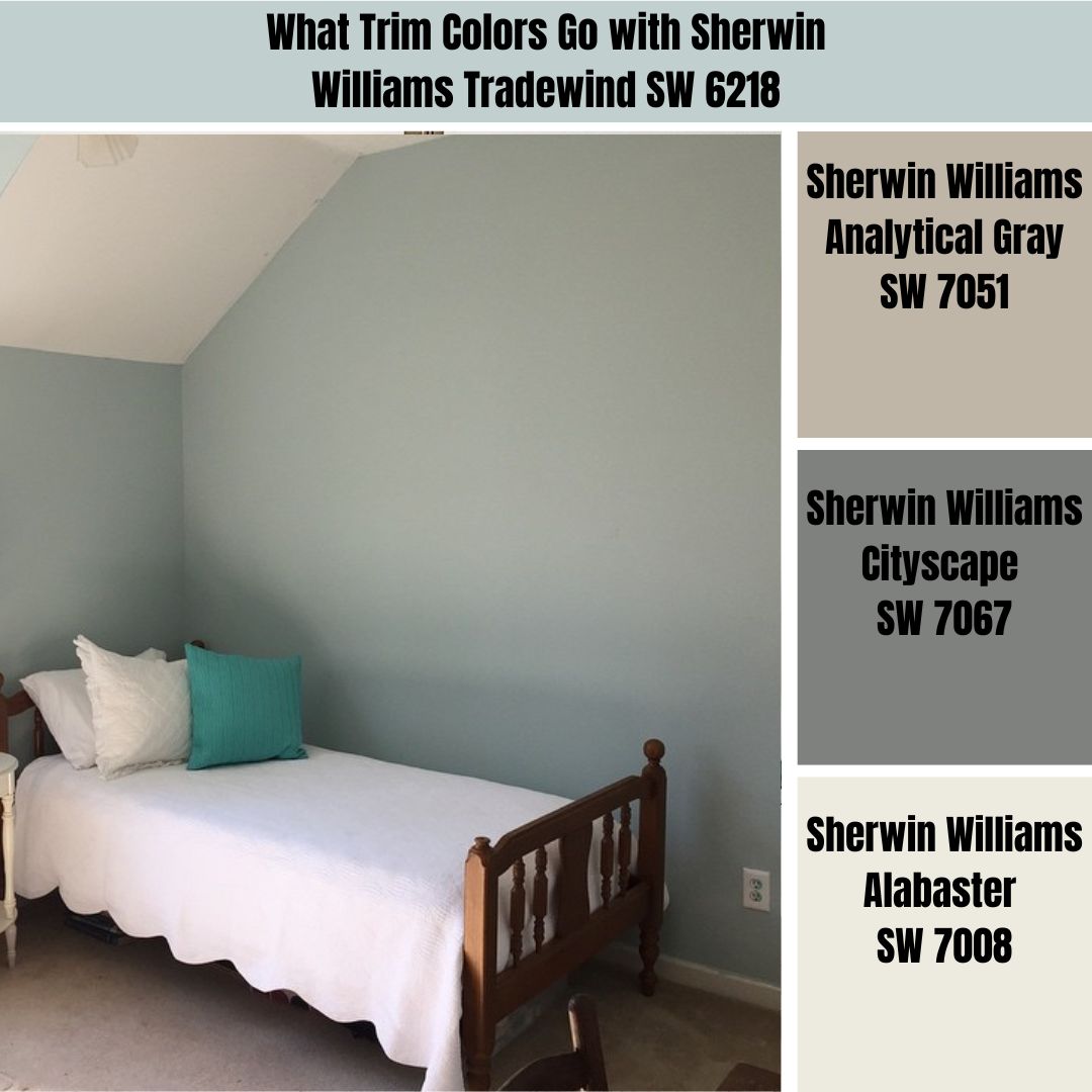 What Trim Colors Go with Sherwin Williams Tradewind SW 6218