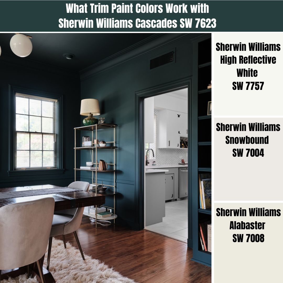 What Trim Paint Colors Work with Sherwin Williams Cascades SW 7623