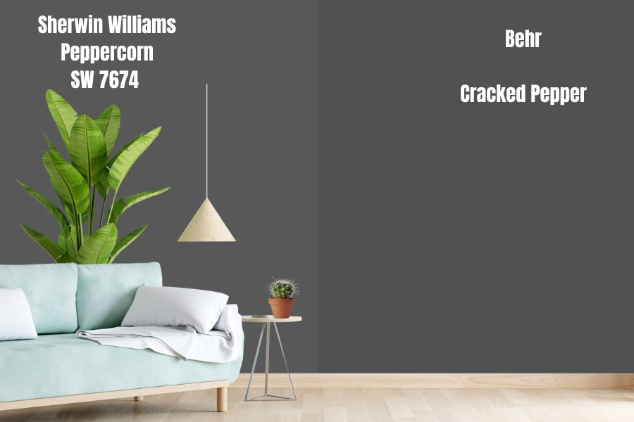 Behr Cracked Pepper vs Sherwin Williams Peppercorn