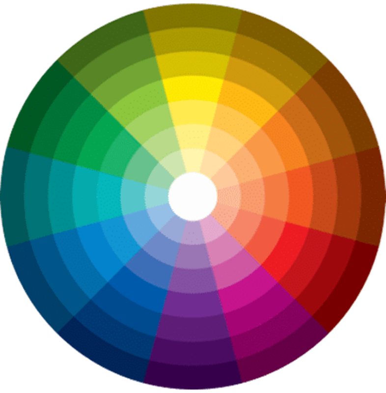 Contrasting colors are shades sitting opposite each other on the color wheel, and I've provided a reference below