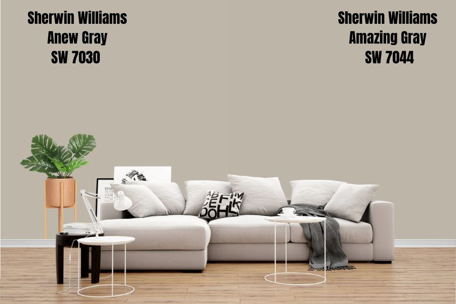 Sherwin Williams Anew Gray Vs. Amazing Gray SW 7044