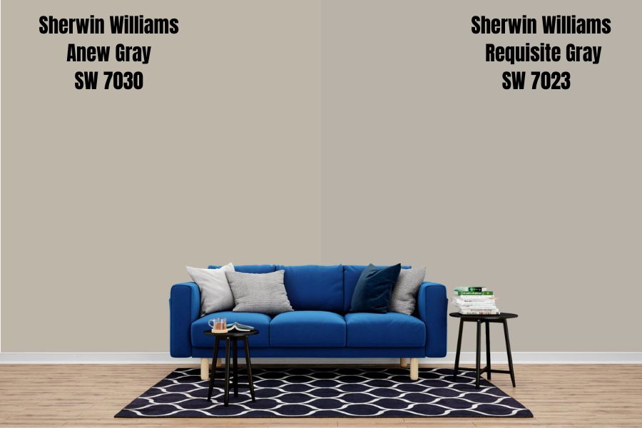 Sherwin Williams Anew Gray Vs. Requisite Gray SW 7023