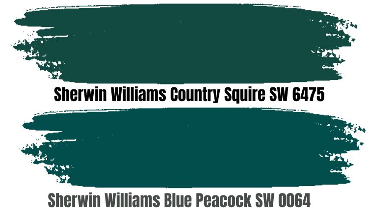 Sherwin Williams Blue Peacock vs. Sherwin Williams Country Squire SW 6475