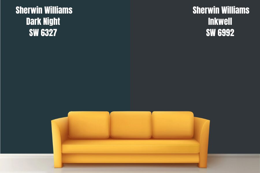 Sherwin Williams Dark Night vs Inkwell