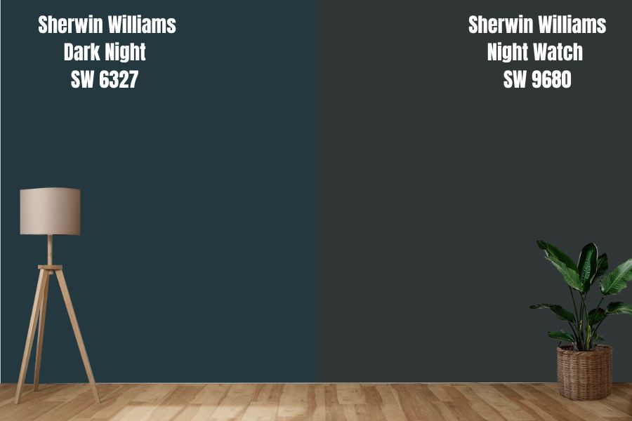 Sherwin Williams Dark Night vs. Night Watch