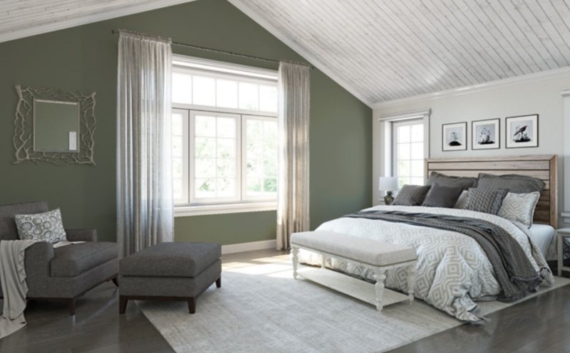 Sherwin Williams Dried Thyme Bedroom03
