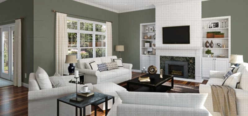Sherwin Williams Dried Thyme Living Room