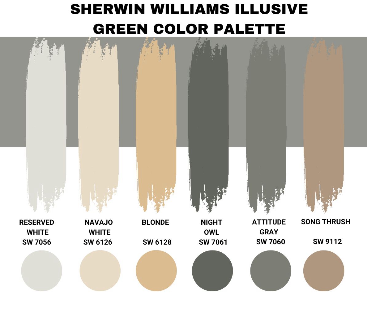 Sherwin Williams Illusive Green Color Palette 