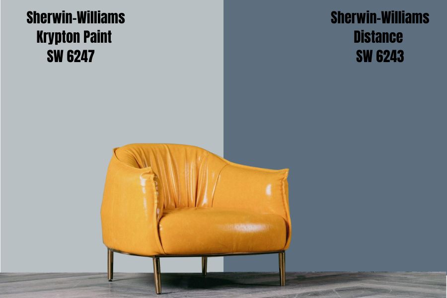 Sherwin-Williams Krypton vs. Sherwin-Williams Distance SW 6243