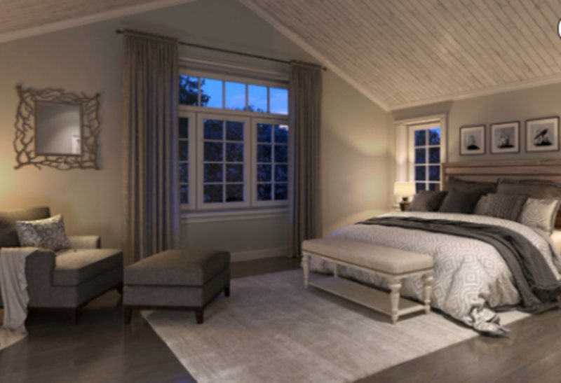 Sherwin Williams Olympus White Bedroom At Night