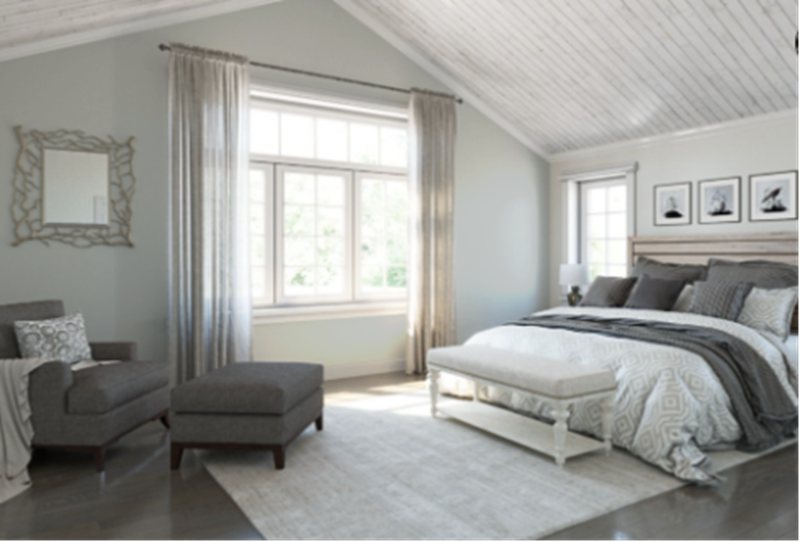 Sherwin Williams Olympus White Bedroom During The Day