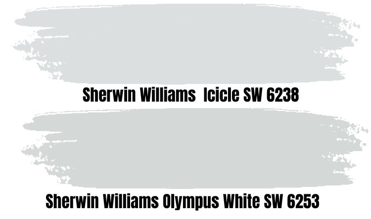 Sherwin Williams Olympus White Vs. Icicle