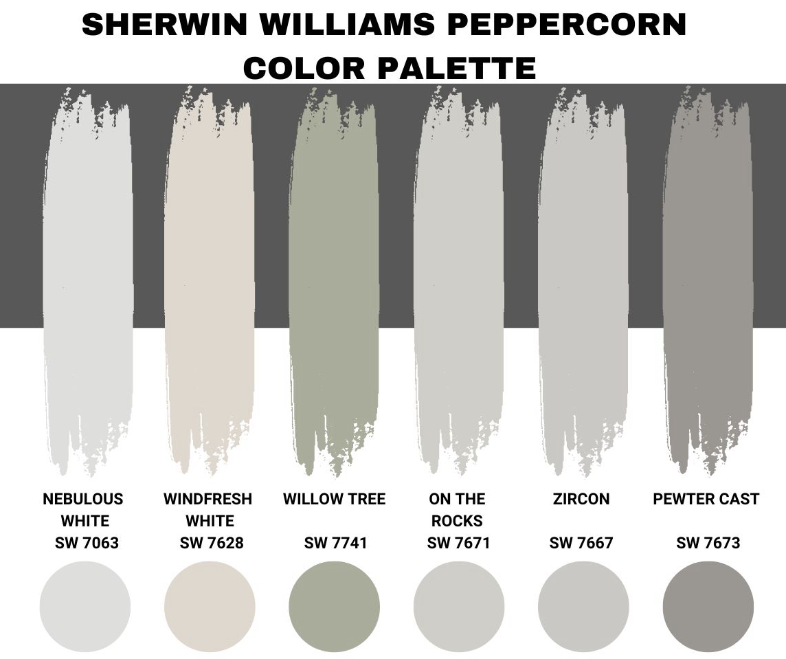 Sherwin Williams Peppercorn Color Palette