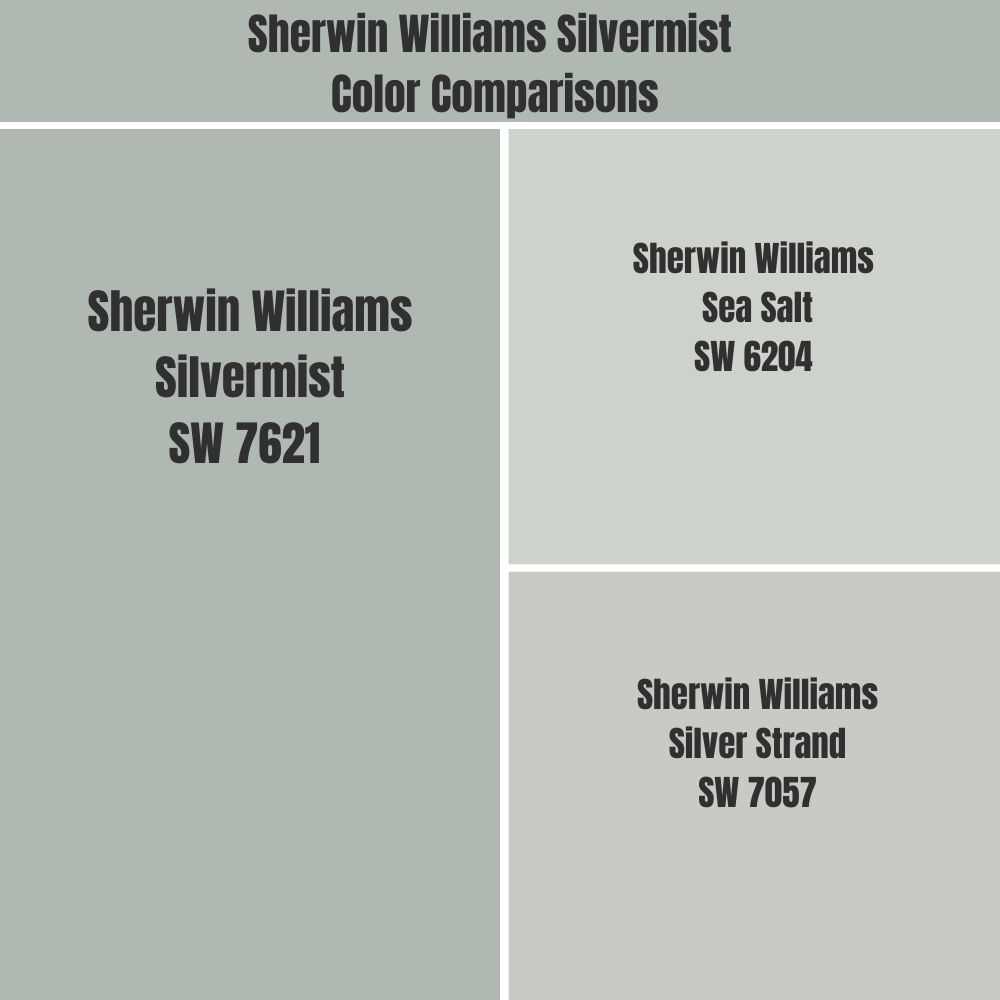 Sherwin Williams Silvermist Color Comparisons