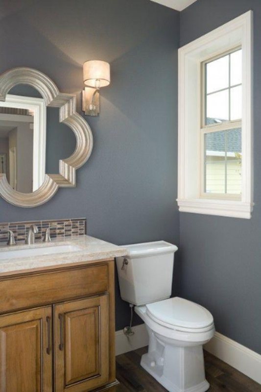 Sherwin Williams Storm Cloud Bathroom