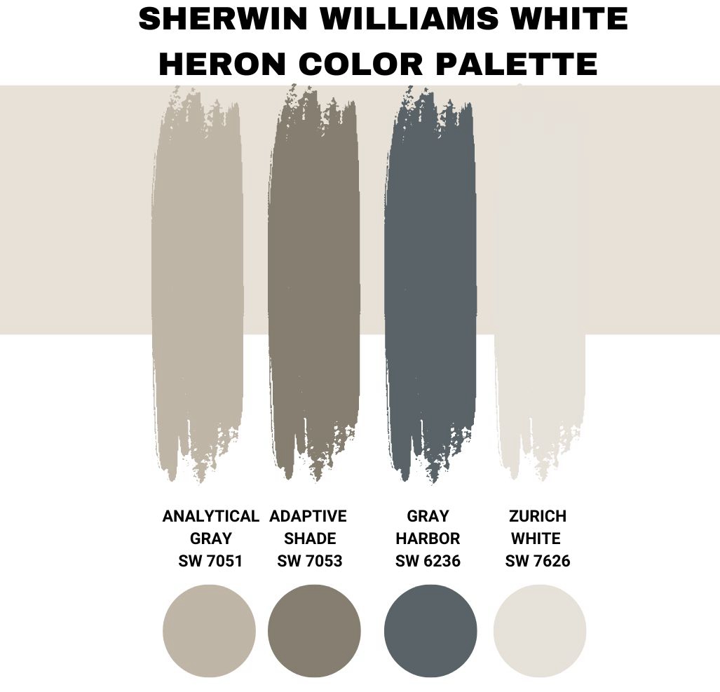 Sherwin Williams White Heron Color Palette