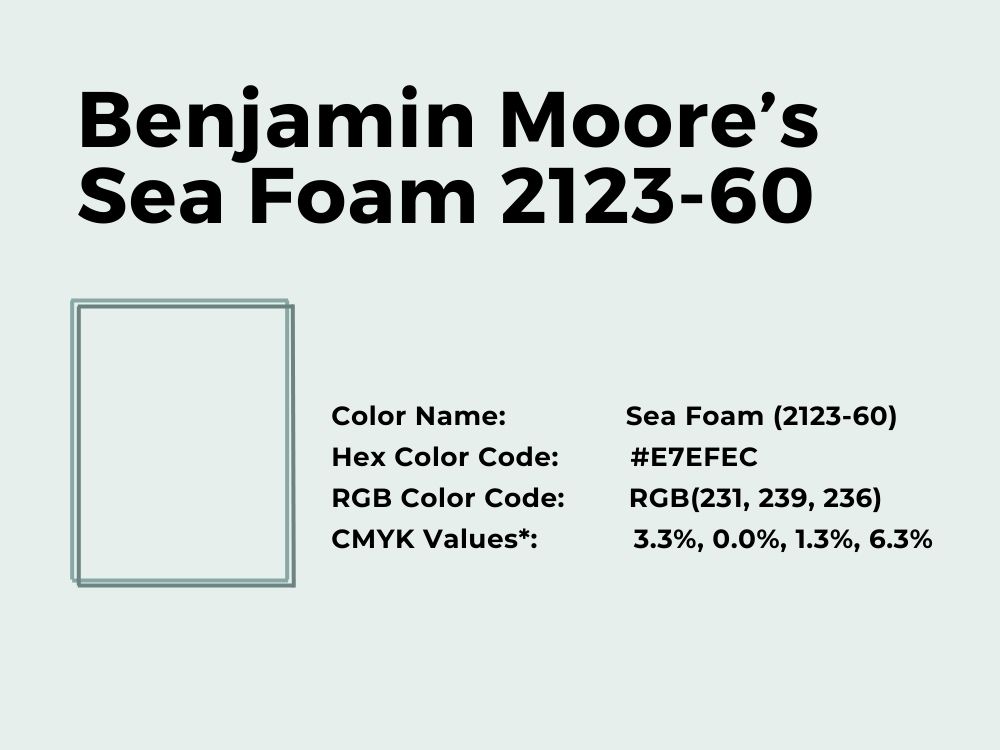 11. Benjamin Moore’s Sea Foam 2123-60