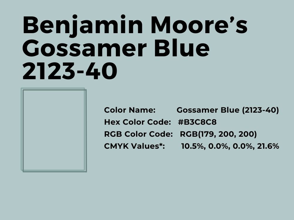 13. Benjamin Moore’s Gossamer Blue 2123-40