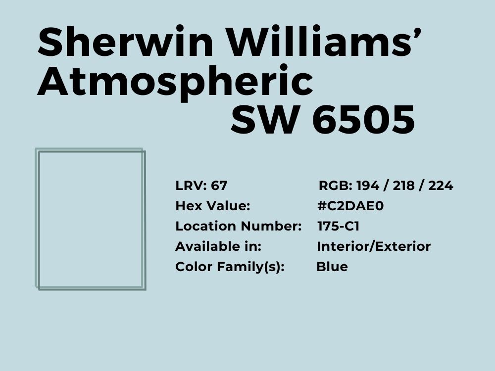 14. Sherwin Williams’ Atmospheric SW 6505