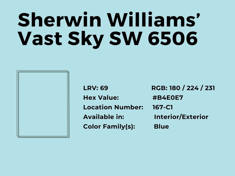 19. Sherwin Williams’ Vast Sky SW 6506