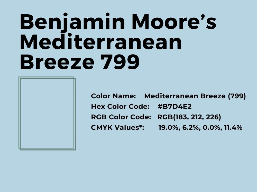 22. Benjamin Moore’s Mediterranean Breeze 799