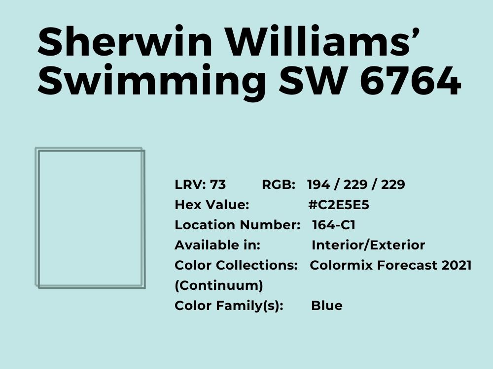 4. Sherwin Williams’ Swimming SW 6764