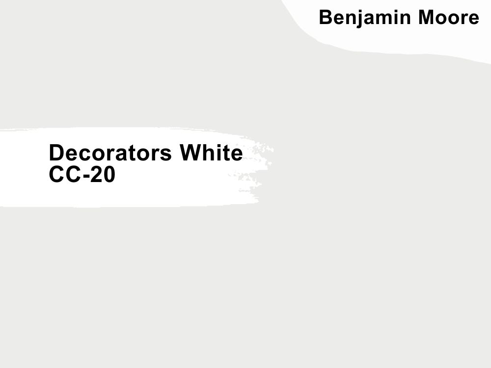 5. Benjamin Moore Decorators White CC-20
