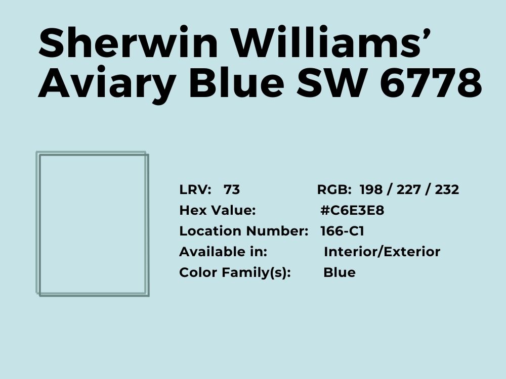 6. Sherwin Williams’ Aviary Blue SW 6778