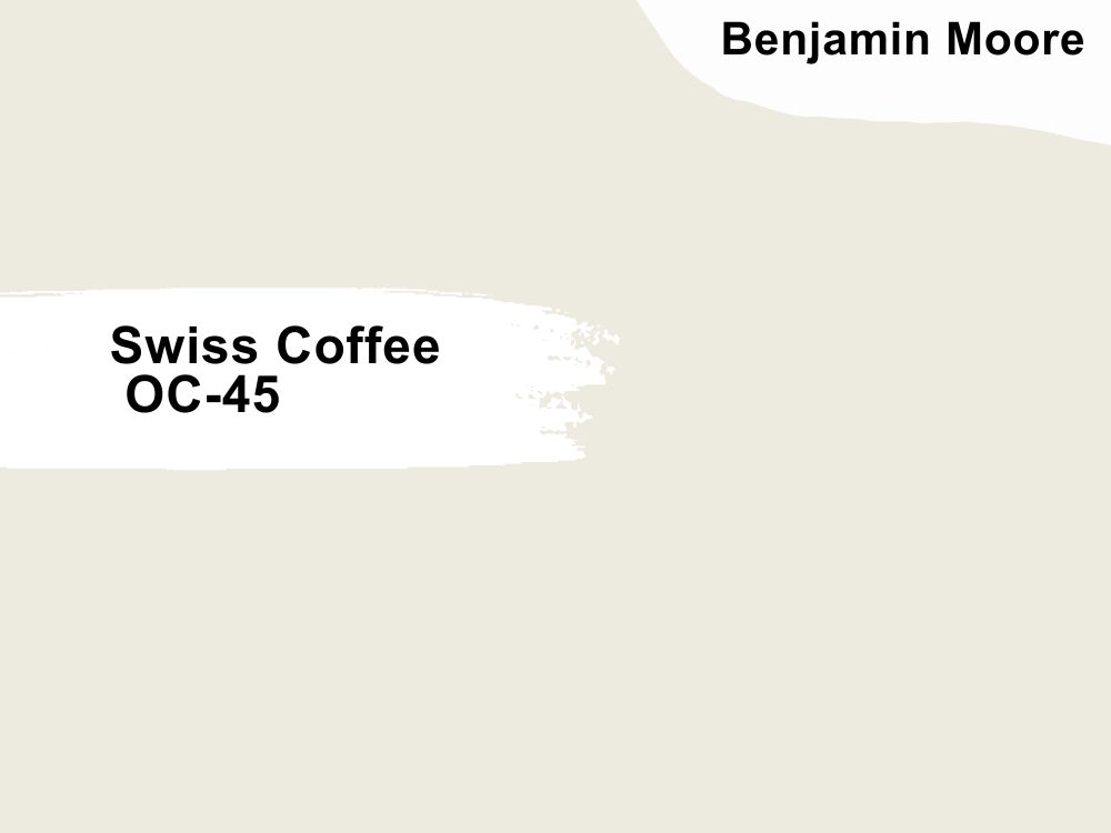 7. Benjamin Moore Swiss Coffee OC-45