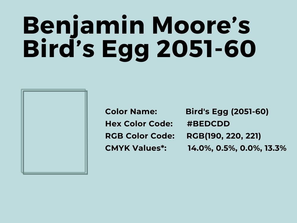 7. Benjamin Moore’s Bird’s Egg 2051-60