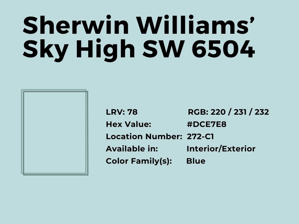 8. Sherwin Williams’ Sky High SW 6504