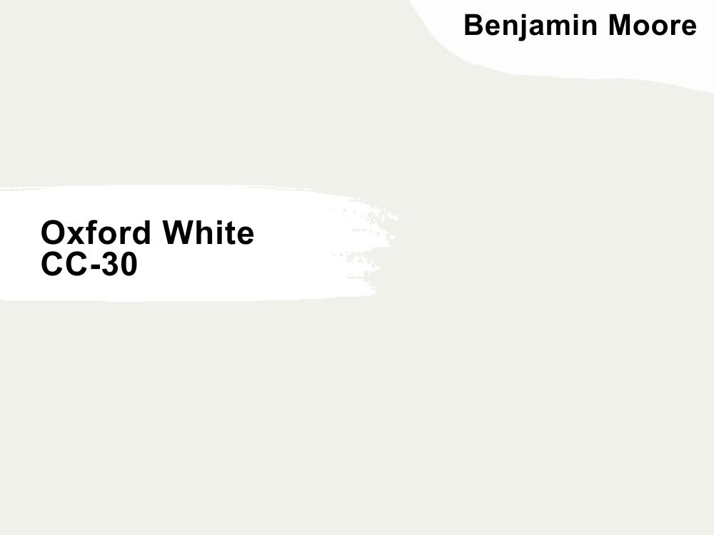 9. Benjamin Moore Oxford White CC-30