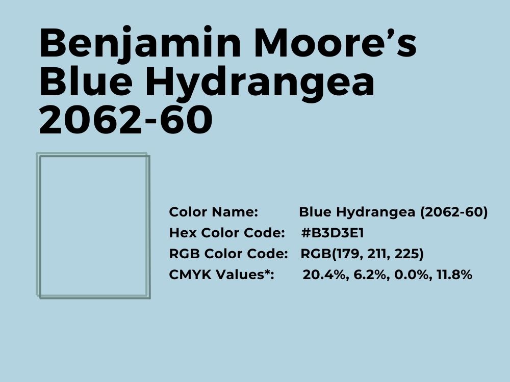 9. Benjamin Moore’s Blue Hydrangea 2062-60