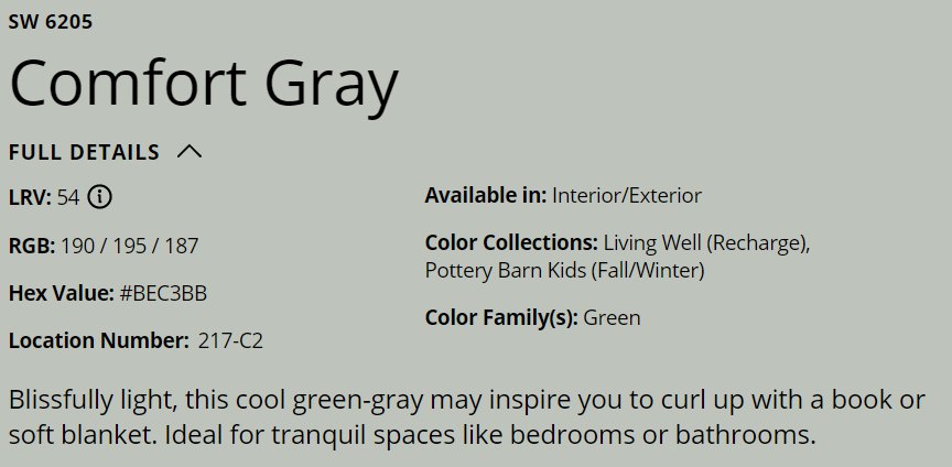 Comfort Gray (SW 6205)