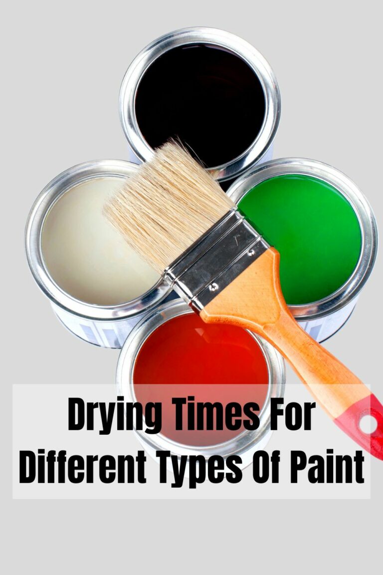 Drying Times For Different Types Of Paint