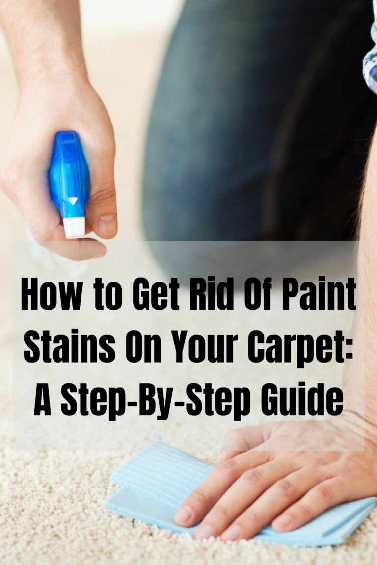 How to Get Rid Of Paint Stains On Your Carpe